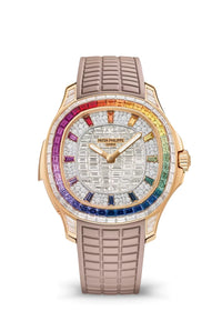 Thumbnail for Patek Philippe 5260/355R-001 Aquanaut Luce Rainbow minute repeater rose gold rainbow sapphire diamond bezel pave dial