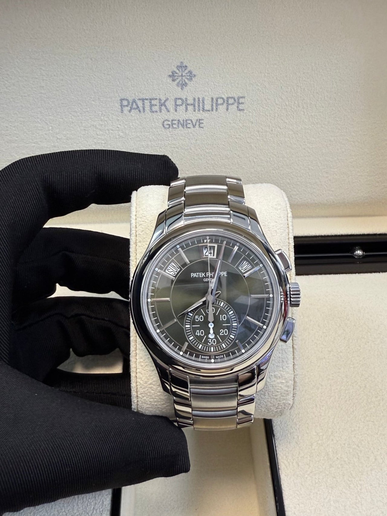 Patek Philippe Annual Calendar Complications Green Dial (Reference # 5905/1A - 001) - WatchesOff5thWatch