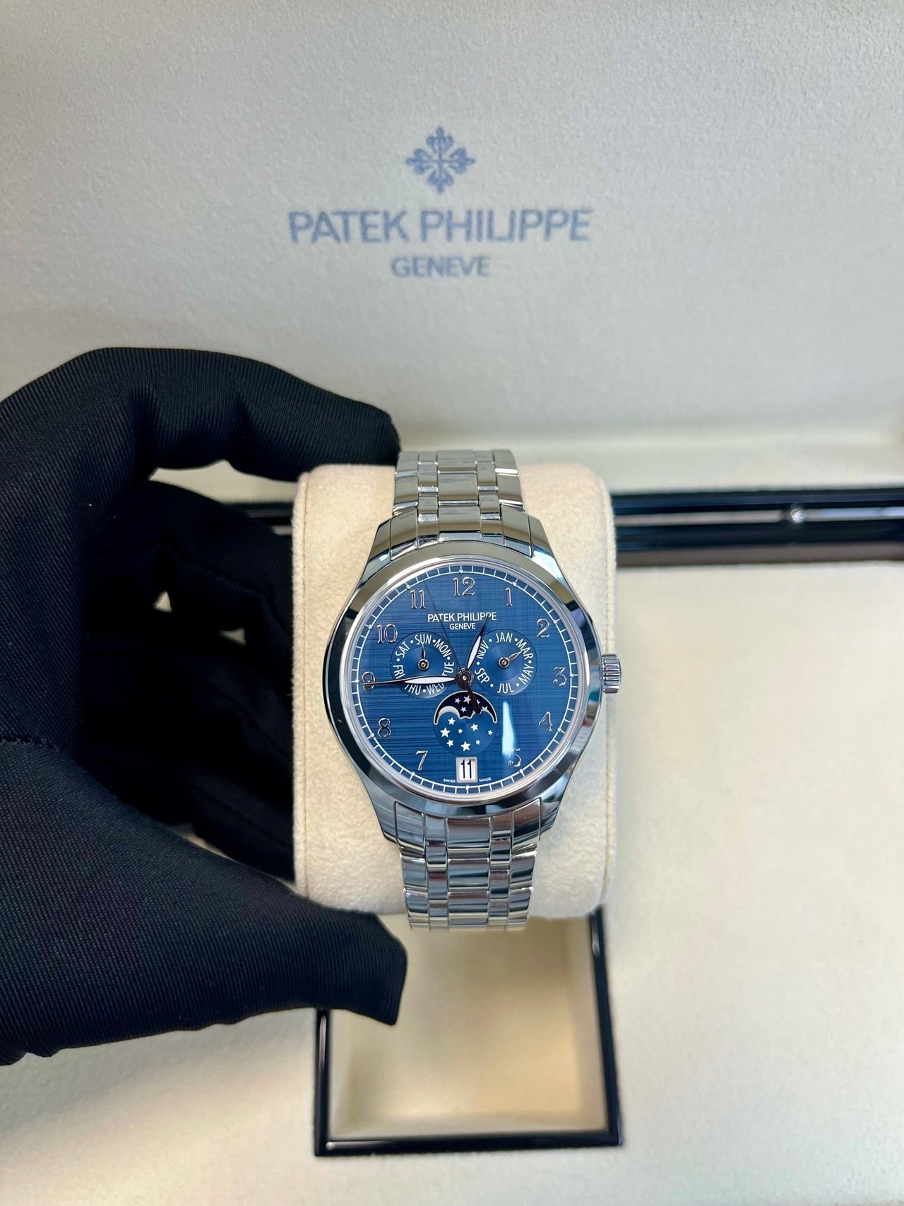 Patek Philippe Annual Calendar Moon Phase Complications (Ref# 4947/1A - 001) - WatchesOff5th