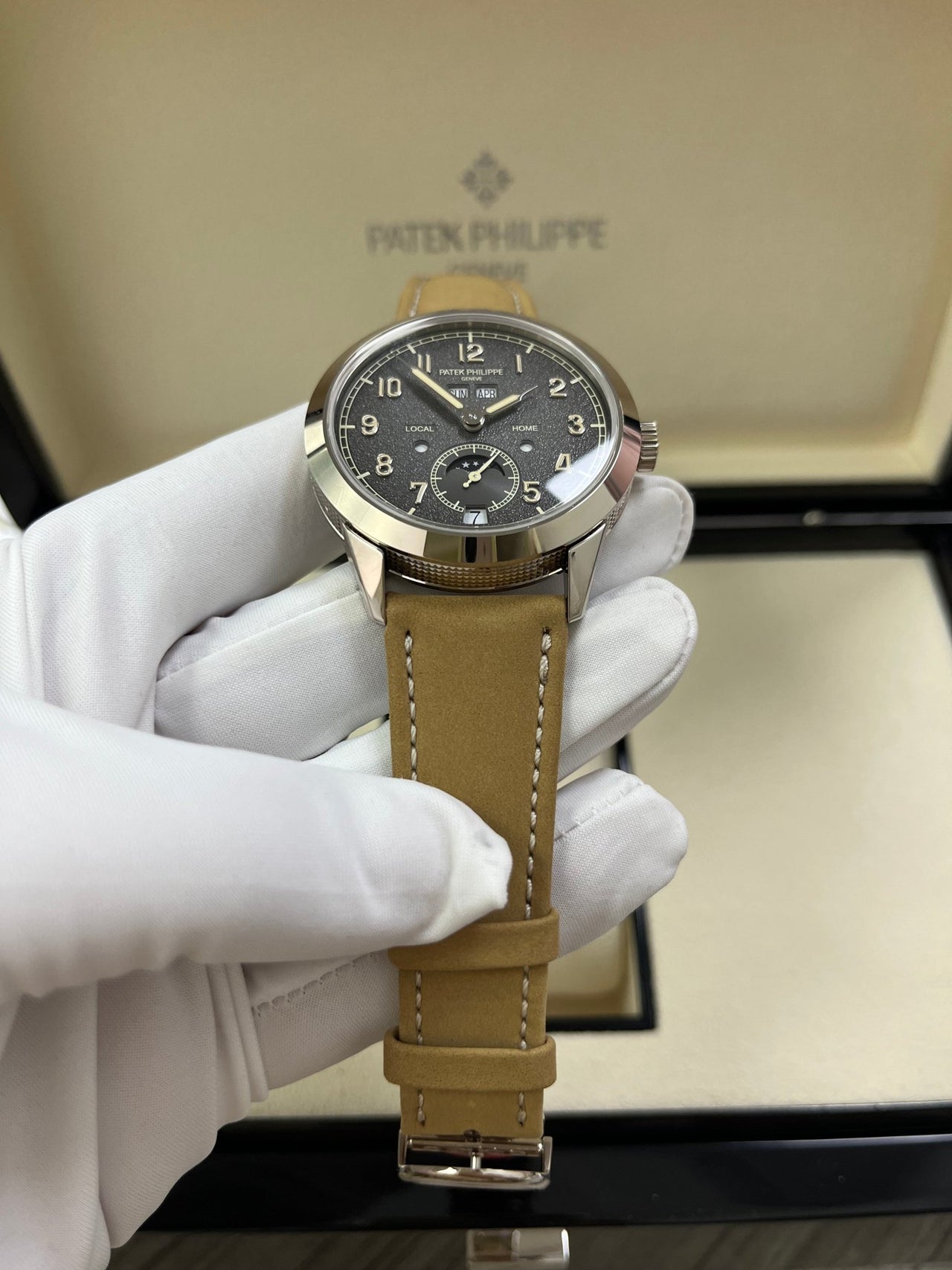 Patek Philippe Annual Calendar Travel Time White Gold (Reference # 5326G) - WatchesOff5thWatch