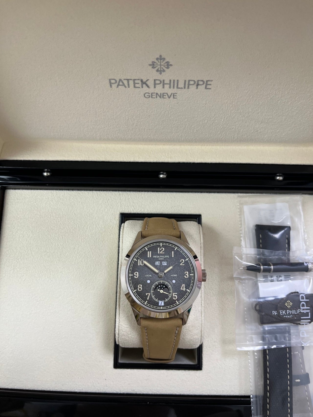 Patek Philippe Annual Calendar Travel Time White Gold (Reference # 5326G) - WatchesOff5thWatch