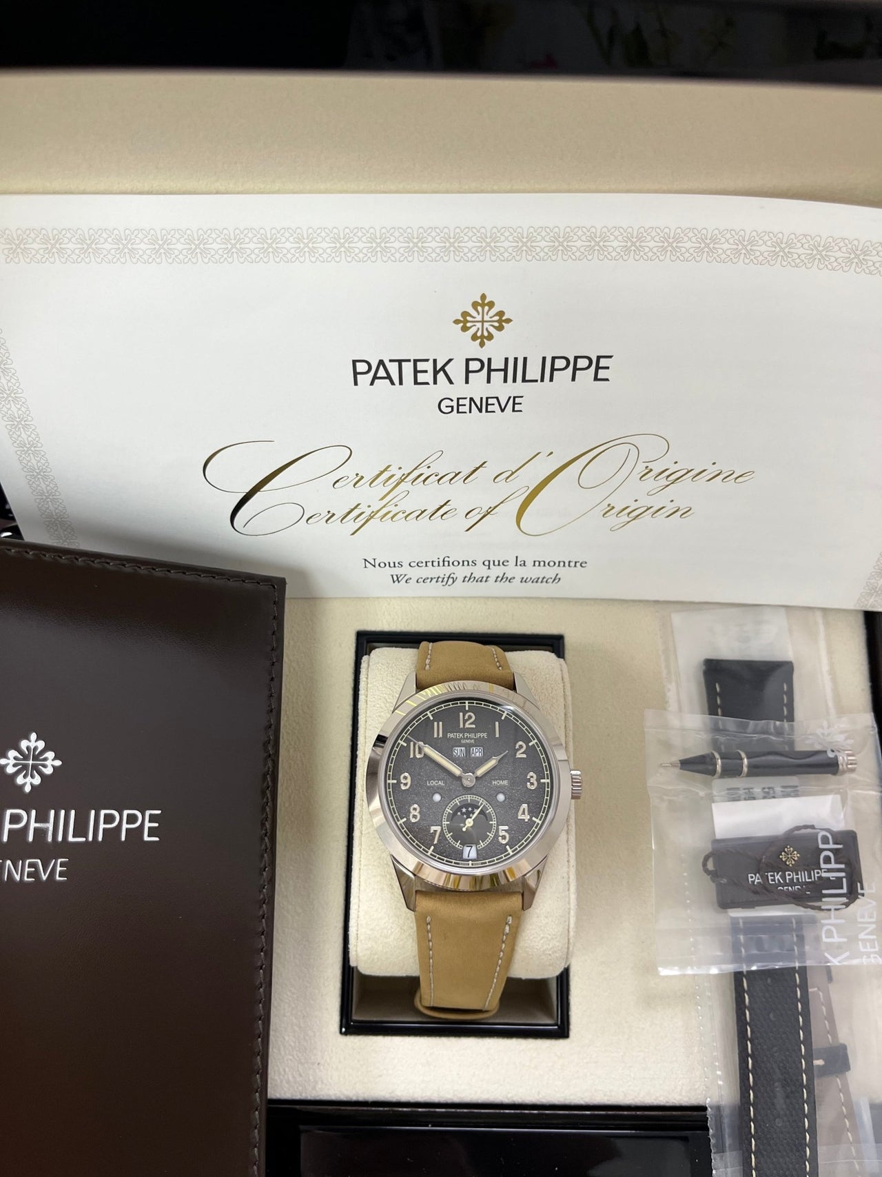 Patek Philippe Annual Calendar Travel Time White Gold (Reference # 5326G) - WatchesOff5thWatch