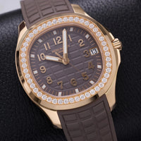 Thumbnail for Patek Philippe Aquanaut 38.8mm 18K Rose Gold Taupe Dial Diamond Bezel (Ref 5268/200R-010) - WatchesOff5thWatch