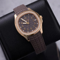 Thumbnail for Patek Philippe Aquanaut 38.8mm 18K Rose Gold Taupe Dial Diamond Bezel (Ref 5268/200R-010) - WatchesOff5thWatch