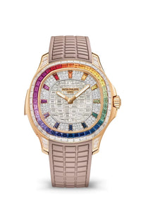 Thumbnail for Patek Philippe Aquanaut Luce Rainbow Minute Repeater 38.8mm Rose Gold Diamond Pave Dial Rainbow Bezel (Ref 5260/355R-001) - WatchesOff5thWatch
