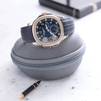 Thumbnail for Patek Philippe Aquanaut Travel Time Advanced Research 40.8mm 18K White Gold Blue Dial Fixed Bezel (Ref 5650G - 001) - WatchesOff5thWatch