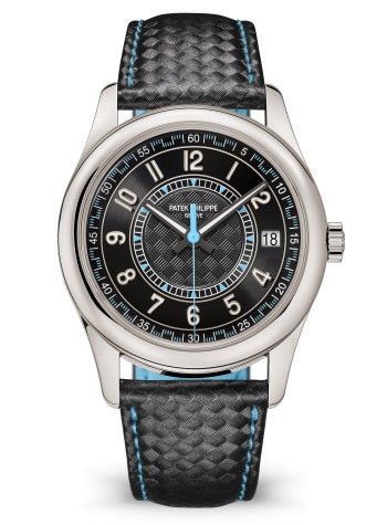 Patek Philippe Calatrava 40mm Blue Date Sweep Seconds (Ref# 6007G - 011) - WatchesOff5thWatch