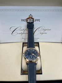 Thumbnail for Patek Philippe Calatrava Complications Calatrava Travel Time Automatic Blue Dial Men's Watch 5224r - WatchesOff5thWatch