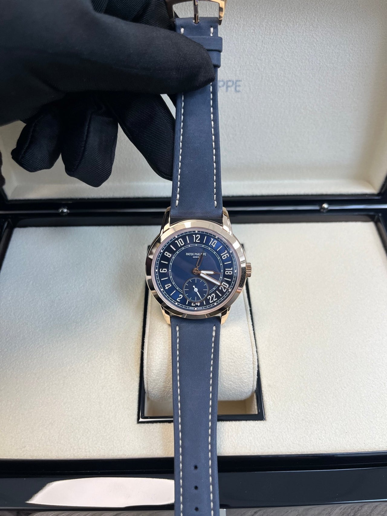 Patek Philippe Calatrava Complications Calatrava Travel Time Automatic Blue Dial Men's Watch 5224r - WatchesOff5thWatch