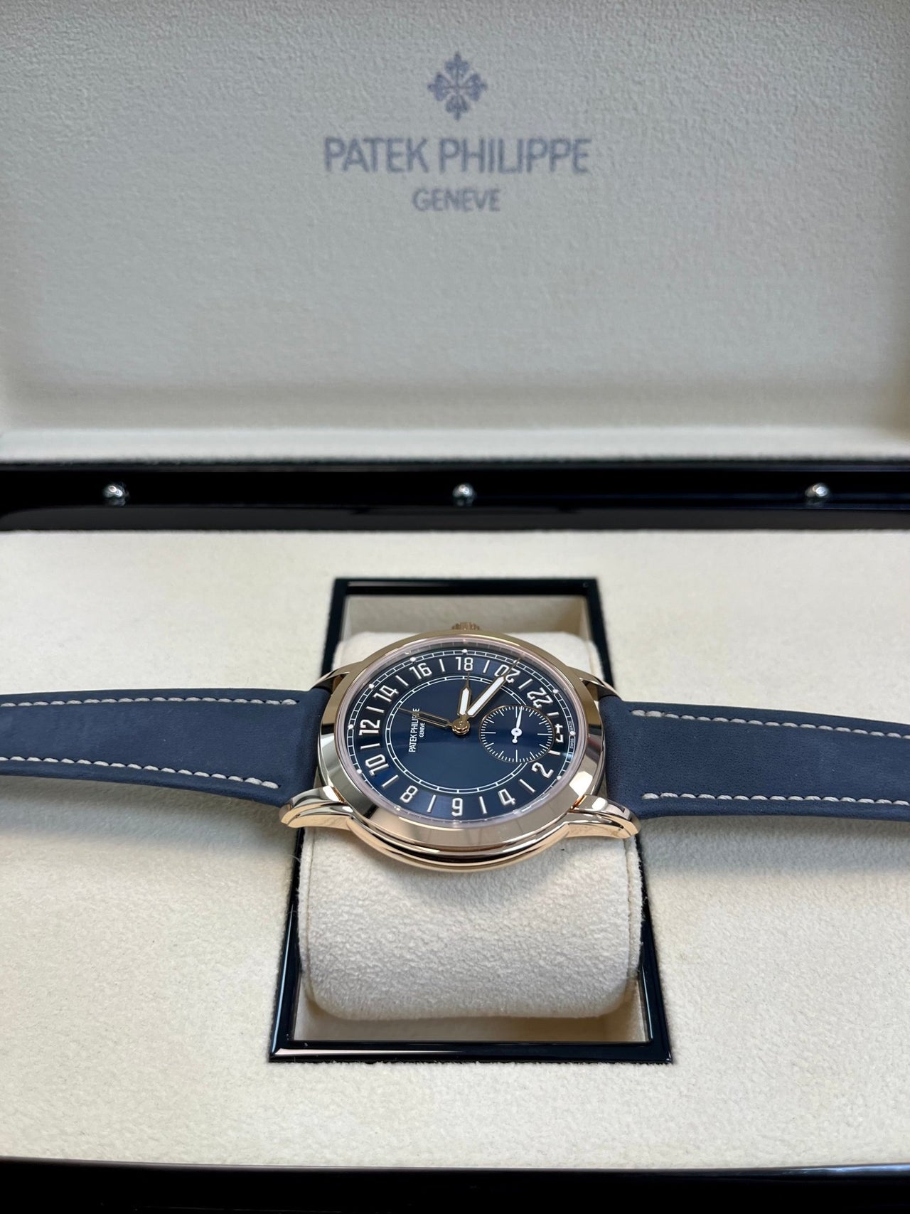 Patek Philippe Calatrava Complications Calatrava Travel Time Automatic Blue Dial Men's Watch 5224r - WatchesOff5thWatch