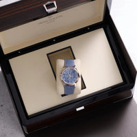 Thumbnail for Patek Philippe Complications Annual Calendar 38mm 18K White Gold Blue Grey Dial Fixed Bezel (Ref 4946G-001) - WatchesOff5thWatch