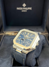 Thumbnail for Patek Philippe Cubitus Platinum Case Sunburst Blue Dial 5822P - 001 - WatchesOff5thWatch