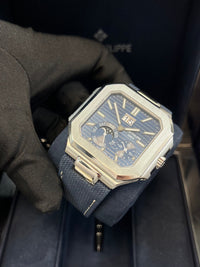 Thumbnail for Patek Philippe Cubitus Platinum Case Sunburst Blue Dial 5822P - 001 - WatchesOff5thWatch