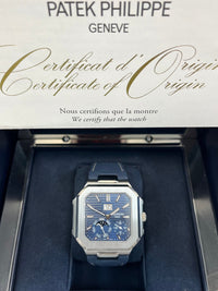 Thumbnail for Patek Philippe Cubitus Platinum Case Sunburst Blue Dial 5822P - 001 - WatchesOff5thWatch