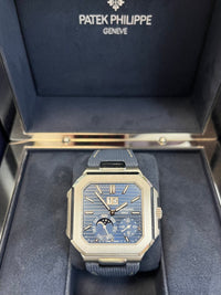 Thumbnail for Patek Philippe Cubitus Platinum Case Sunburst Blue Dial 5822P - 001 - WatchesOff5thWatch