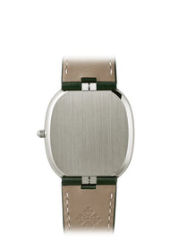 Thumbnail for Patek Philippe Golden Ellipse 31.1 x 35.6mm 18K White Gold Sunburst Olive Green Dial (Ref# 3738/100G-014) - WatchesOff5thWatch
