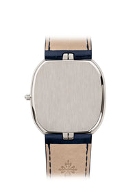 Thumbnail for Patek Philippe Golden Ellipse 34.5 x 39.5mm Platinum Sunburst Blue Dial (Ref# 5738P-001) - WatchesOff5thWatch