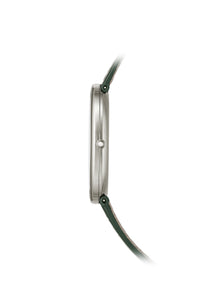 Thumbnail for Patek Philippe Golden Ellipse 34.5 x 39.5mm 18K White Gold Sunburst Olive Green Dial Ref 5738G-001 case profile at 3 o'clock with the crown