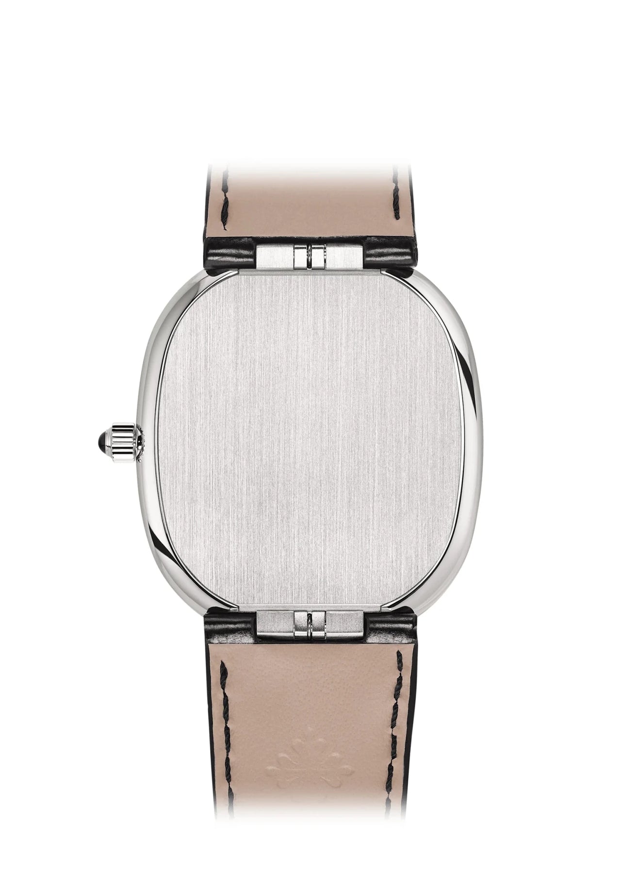 Patek Philippe Golden Ellipse Rare Handcrafts 34.5 x 39.5mm 18K White Gold Hand Engraved Black Enamel Dial (Ref# 5738/51G-001) - WatchesOff5thWatch