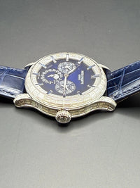 Thumbnail for Patek Philippe Grand Complications Minute Repeater Perpetual Calendar 42mm Platinum Blue Dial Diamond Bezel (Ref 5374/300P-001) - WatchesOff5thWatch