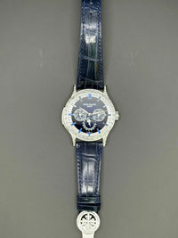 Thumbnail for Patek Philippe Grand Complications Minute Repeater Perpetual Calendar 42mm Platinum Blue Dial Diamond Bezel (Ref 5374/300P-001) - WatchesOff5thWatch