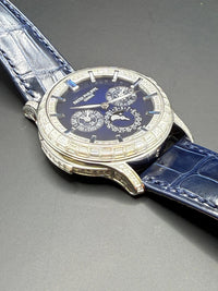 Thumbnail for Patek Philippe Grand Complications Minute Repeater Perpetual Calendar 42mm Platinum Blue Dial Diamond Bezel (Ref 5374/300P-001) - WatchesOff5thWatch