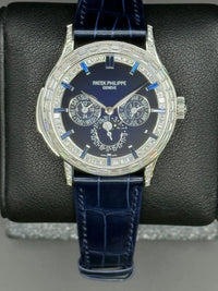 Thumbnail for Patek Philippe Grand Complications Minute Repeater Perpetual Calendar 42mm Platinum Blue Dial Diamond Bezel (Ref 5374/300P-001) - WatchesOff5thWatch