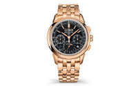 Thumbnail for Patek Philippe Grand Complications Perpetual Calendar Chronograph 41mm 18K Rose Gold Sunburst Ebony Black Dial Rose Gold Bracelet (Ref 5270/1R-001) - WatchesOff5thWatch