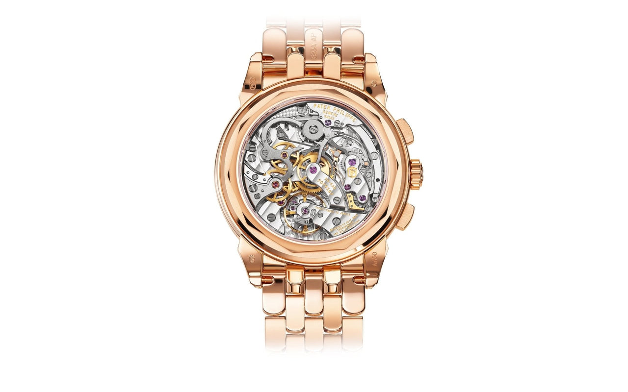 Patek Philippe Grand Complications Perpetual Calendar Chronograph 41mm 18K Rose Gold Sunburst Ebony Black Dial Rose Gold Bracelet (Ref 5270/1R-001) - WatchesOff5thWatch