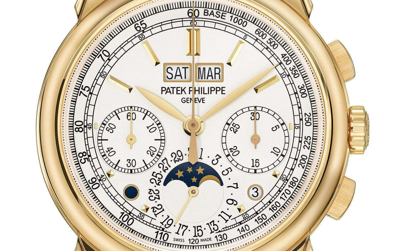Patek Philippe Grand Complications Perpetual Calendar Chronograph 41mm 18K Yellow Gold Silvery Opaline Dial (Ref 5270J-001) - WatchesOff5thWatch
