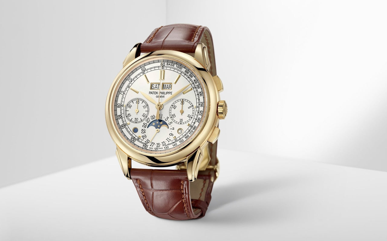 Patek Philippe Grand Complications Perpetual Calendar Chronograph 41mm 18K Yellow Gold Silvery Opaline Dial (Ref 5270J-001) - WatchesOff5thWatch
