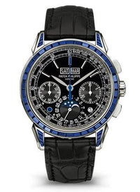 Thumbnail for Patek Philippe Grand Complications Perpetual Calendar Chronograph 41mm Platinum Black Dial Sapphire Bezel (Ref 5271/11P-001) - WatchesOff5thWatch