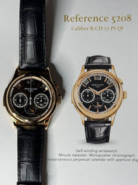 Thumbnail for Patek Philippe Grand Complications (submodel) Rose Gold Black Dial 5208R - 001 - WatchesOff5thWatch