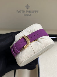 Thumbnail for Patek Philippe Nautilus 32mm Diamond Bezel Rose Gold Purple Wave Dial 7010R - 013 - WatchesOff5th