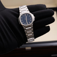 Thumbnail for Patek Philippe Nautilus 35.2mm Stainless Steel Blue TIFFANY Dial Fixed Bezel Steel Bracelet (Ref 7118/1A-001) - WatchesOff5thWatch