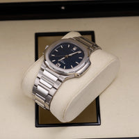 Thumbnail for Patek Philippe Nautilus 35.2mm Stainless Steel Blue TIFFANY Dial Fixed Bezel Steel Bracelet (Ref 7118/1A-001) - WatchesOff5thWatch