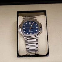 Thumbnail for Patek Philippe Nautilus 35.2mm Stainless Steel Blue TIFFANY Dial Fixed Bezel Steel Bracelet (Ref 7118/1A-001) - WatchesOff5thWatch