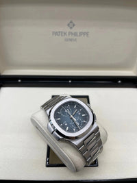 Thumbnail for Patek Philippe Nautilus 40 mm Steel Nautilus Travel Time Chronograph Blue Dial 5990/1A - 011 - WatchesOff5thWatch