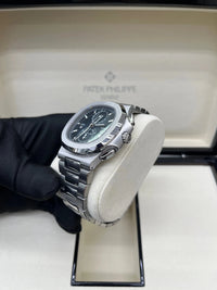 Thumbnail for Patek Philippe Nautilus 40 mm Steel Nautilus Travel Time Chronograph Blue Dial 5990/1A - 011 - WatchesOff5thWatch