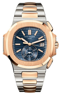 Thumbnail for Patek Philippe Nautilus 40.5mm Two Tone Blue Gradient Dial (Ref # 5980/1AR - 001) - WatchesOff5thWatch