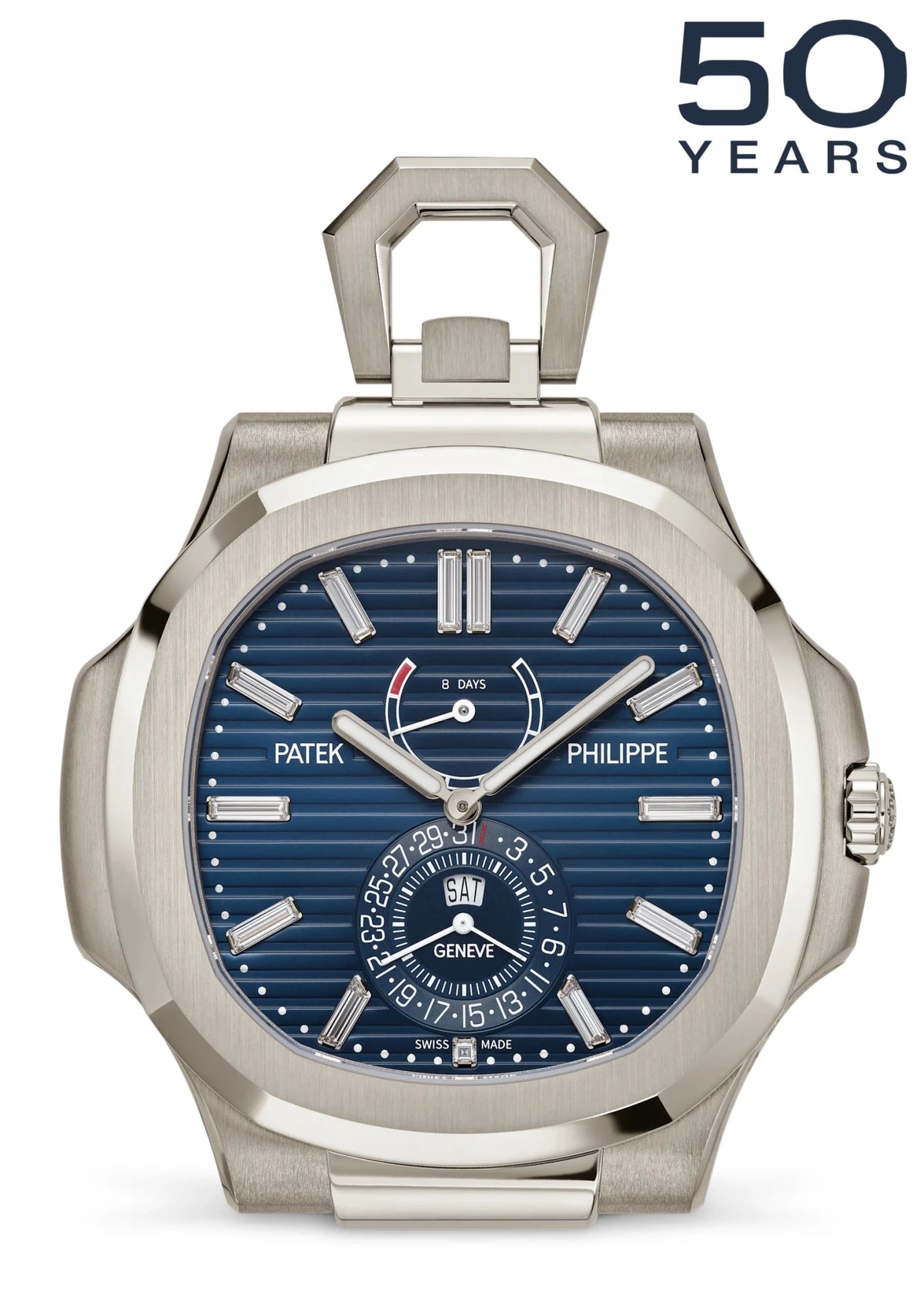 Patek Philippe 磁器製トレイ Patek Philippe Nautilus 50th Anniversary Desk Clock 50.65mm 18K