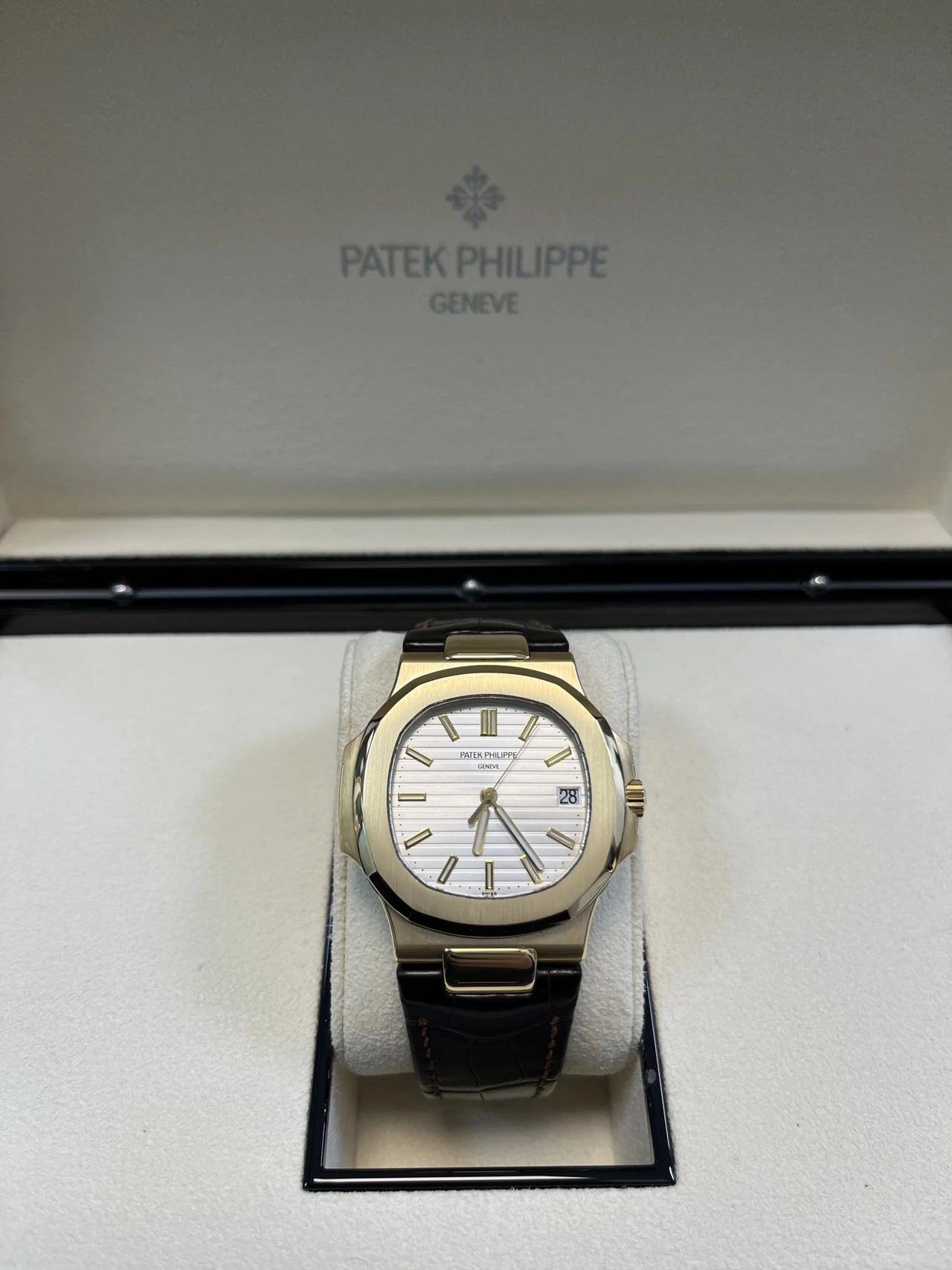 Patek Philippe Nautilus 5711J - 001 Nautilus 18K Yellow Gold White Index Dial - WatchesOff5thWatch