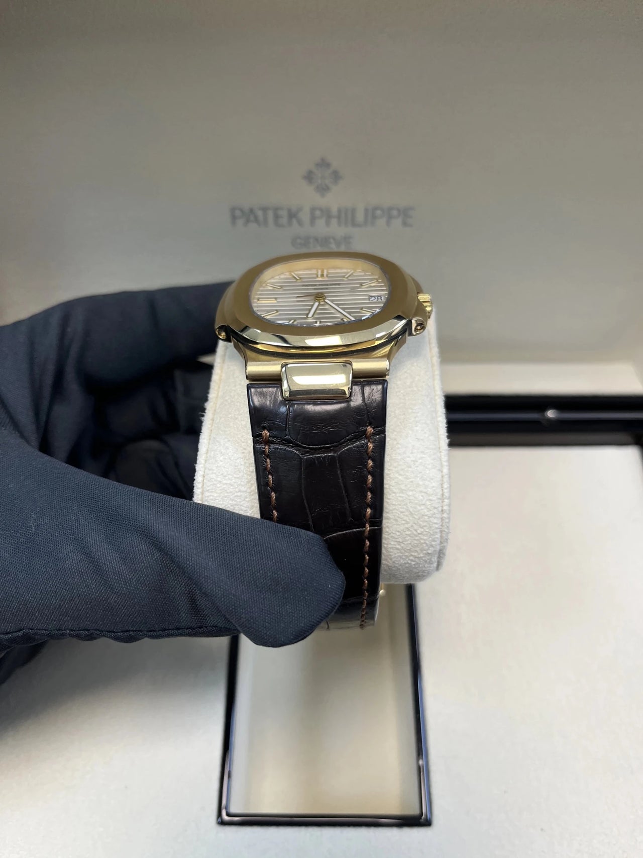 Patek Philippe Nautilus 5711J - 001 Nautilus 18K Yellow Gold White Index Dial - WatchesOff5thWatch