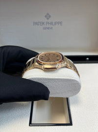 Thumbnail for Patek Philippe Nautilus Automatic Rose Gold Baguette Cognac Bezel 7118/1300R - 001 - WatchesOff5thWatch