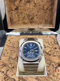 Thumbnail for Patek Philippe Nautilus Chronograph White Gold Blue Dial 44mm Reference # 5976 - WatchesOff5thWatch