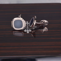 Thumbnail for Patek Philippe Nautilus Cufflinks 18K White Gold Blue Dial - WatchesOff5thCufflinks
