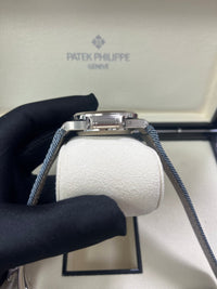 Thumbnail for Patek Philippe Nautilus Flyback Chronograph White Gold Blue - Gray Dial 5980/60G - WatchesOff5th