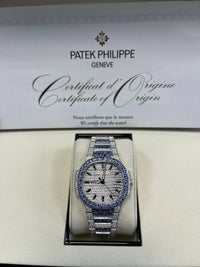 Thumbnail for Patek Philippe Nautilus Haute Joaillerie White Gold Diamond & Sapphire 7118/1451G - 001 - WatchesOff5thWatch