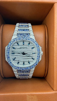 Thumbnail for Patek Philippe Nautilus Haute Joaillerie White Gold Diamond & Sapphire 7118/1451G - 001 - WatchesOff5thWatch