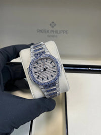 Thumbnail for Patek Philippe Nautilus Haute Joaillerie White Gold Diamond & Sapphire 7118/1451G - 001 - WatchesOff5thWatch